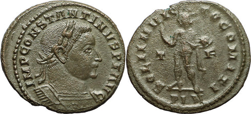 Ancient Roman coin of Constantine I The Great minted in Londinium - bold realistic portrait